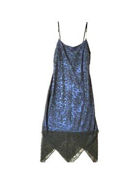 KIKI USA Evening Dress Womens Sz L Spaghetti Straps Resort Wear Vintage U.S.A